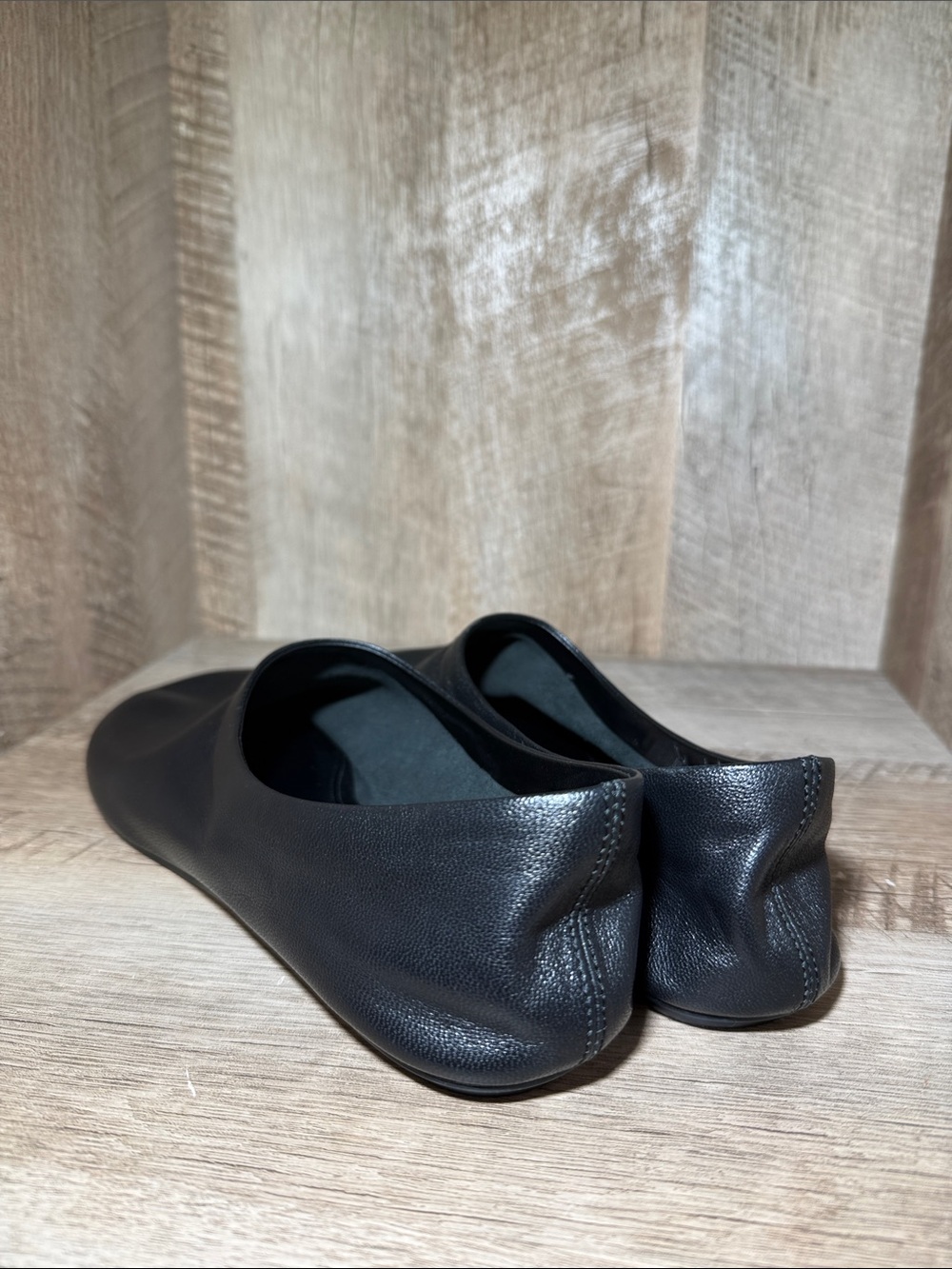 MANGO Leather Flat Shoes Ballerina - Picture 5 of 10